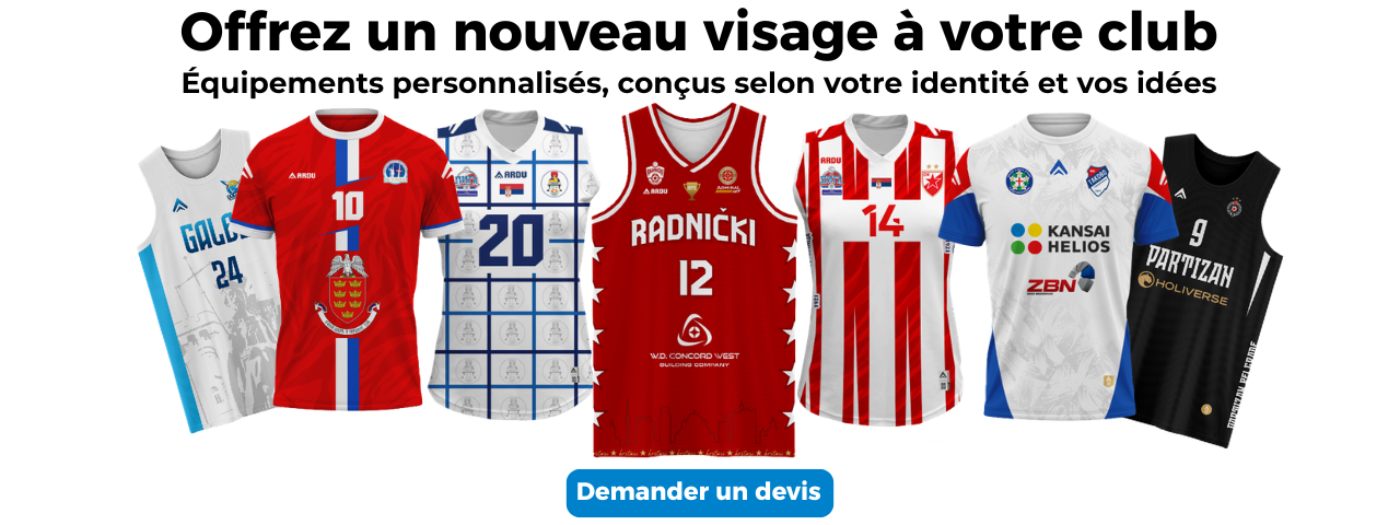 Offrez un nouveau visage a votre club - Equipements personnalises ARDU France